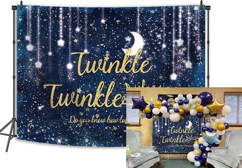 Amazon.com: Twinkle Twinkle Little Star Backdrop Night Sky Shinning ...
