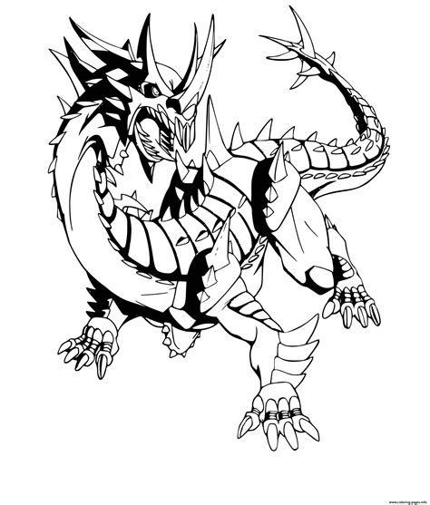 Naga Dragon Bakugan Coloring Page Printable
