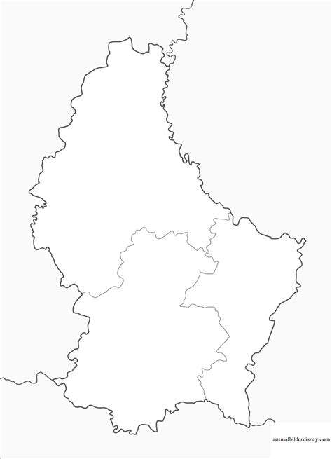 Ausmalbild Luxembourg Map Zum Ausdrucken