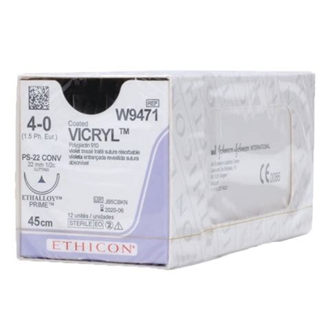 Ethicon Vicryl Suture Usp 40 With 22mm Needle 12pk Lavadent Online