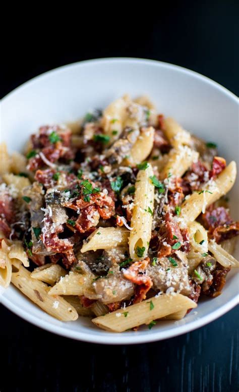 How to make creamy tomato chicken and chorizo pasta the base for the sauce starts with the chorizo, onions and bell peppers being cooked off in olive oil. Chorizo Pasta with Mushrooms and Sun-dried Tomatoes ...