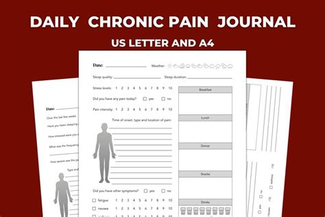 Printable Daily Chronic Pain Journal In Us Letter And A4