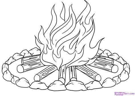 Campfire Coloring Pages