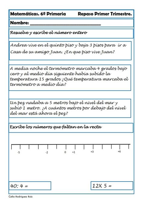 Maybe you would like to learn more about one of these? Ejercicios de Matemáticas para Sexto de Primaria ...