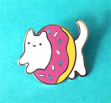 This Pin That Combines Your Love Of Doughnuts And Kitties Cat Enamel