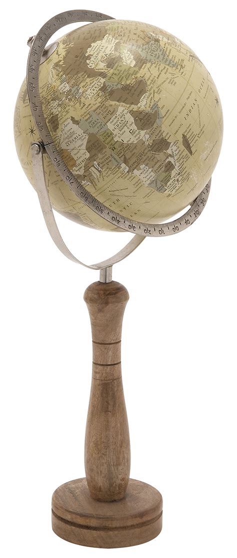 Deco 79 24074 Classic World Globe On Wooden Stand Small