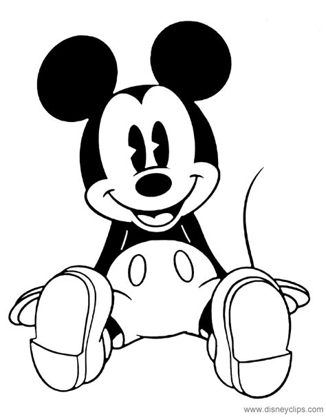 Classic Mickey Mouse Coloring Pages 3 Disneyclips Com