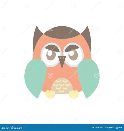 Colorful Angry Owl Illustration Stock Vector Illustration Of