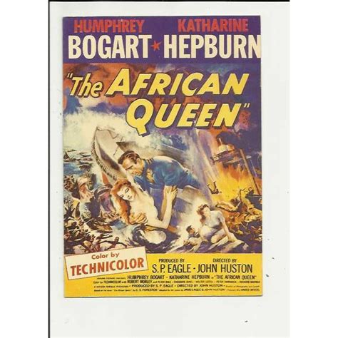The African Queen Humphrey Bogart Poster Art Postcard By Agi Sydney Cp