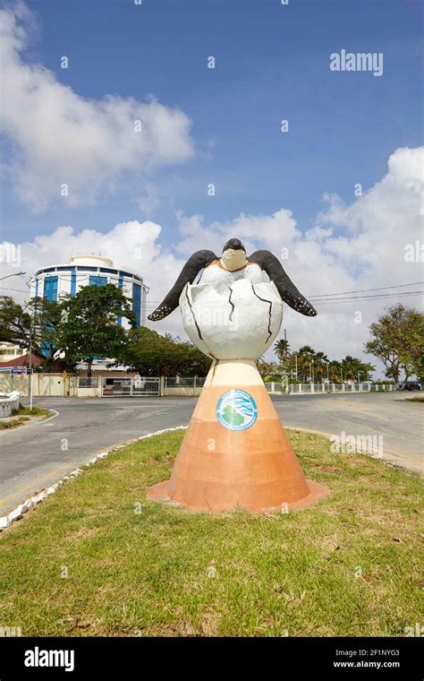 Guyana Marine Turtle Monument On High Street In Georgetown Guyana South