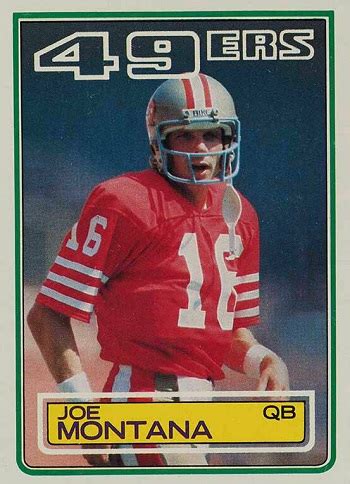 These images all link to my joe montana web site which has well over 3000 cards. 20 Joe Montana Football Cards from the 1980s Every Collector Needs to Own - Wax Pack Gods