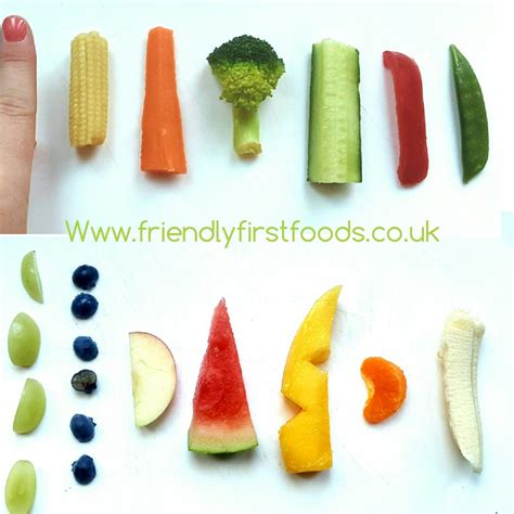 Grapes as finger foods should be cut in wedges—stem to stern, to lessen a choking risk, at around a year old. Finger food size guide and a really useful banana hack ...