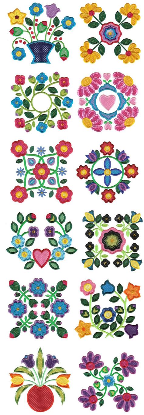 Well you're in luck, because here they come. applique baltimore album blocks machine embroidery designs ...