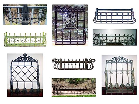 Wrought iron window boxes can be mounted outside and. Iron Window Grid Planter Box Antique Black Finish | eBay