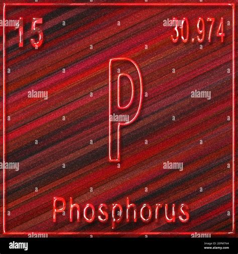 Phosphorus Chemical Element Sign With Atomic Number And Atomic Weight