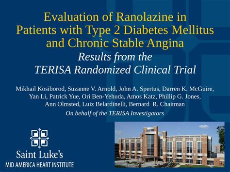 PDF Estudio TERISA Ranolazina En Los Pacientes Con Diabetes Tipo II