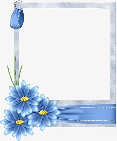 The border is sized to work with 8.5 x 11 paper (letter size). Blue Flowers Border, Decoration, Flowers Border, Blue ...