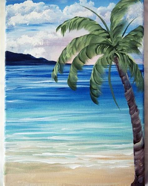 Painting with acrylics is not that hard actually. Easy-Acrylic-Painting-Ideas-on-Canvas | Palm trees ...