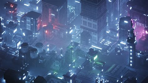 Artstation Voxel Cyberpunk City