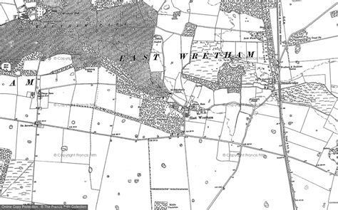 Historic Ordnance Survey Map Of East Wretham 1882