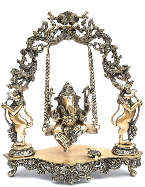 Brass Lord Ganesha On Swingbrass Ganeshganpati On Etsy