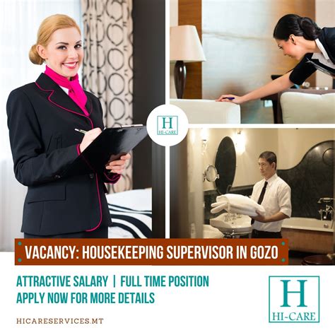 Housekeeping Supervisor In Gozo Hi Care Services Right Candidate At