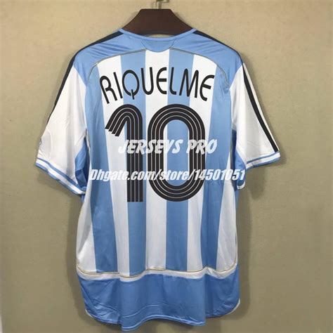 Match and training football jerseys of international clubs and welcome to our passion. 2021 Retro Soccer Jersey Roman Riquelme Argentina World ...