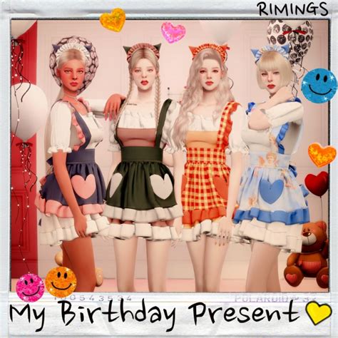 My Birthday Present Dress And Hat At Rimings Sims 4 Updates