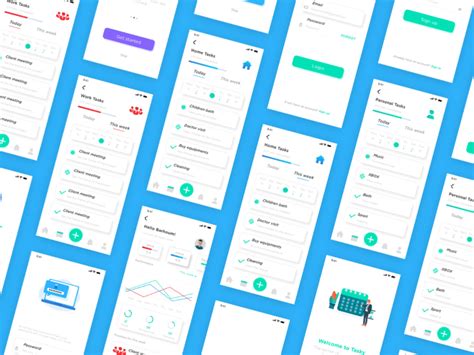 Bodyform is a ui kit freebie containing more than 50 responsive and customizable components for fitness web and mobile applications and it is delivered in a sketch file. Tasky App - Free Sketch Resource | Sketch Elements