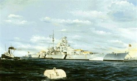 Battleship Bismarck Naval Paintings And Drawings