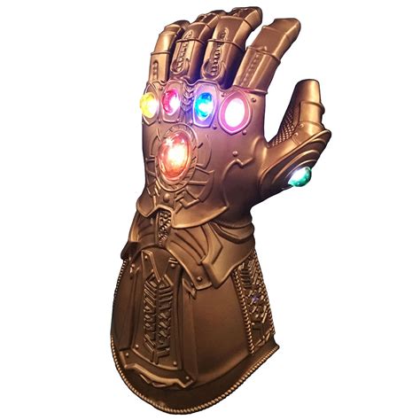 Thanos Endgame Infinity Gauntlet Led Light Up Pvc Glove Cosplay Prop C