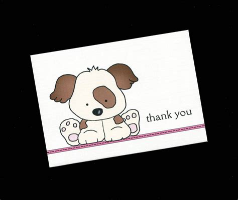 5 out of 5 stars. Baby Shower Thank You Cards - Baby Girl - Puppy - Baby ...