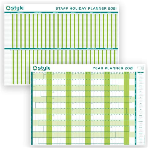 Buy 2021 A1 Large Laminated Yearly Wall Planner Calendar With Staff
