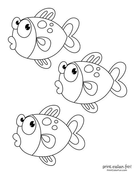 Top 100 Fish Coloring Pages Cute Free Printables Print Color Fun