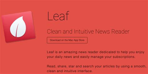 Leaf Rss News Reader For Mac Drops To 1 Reg 8