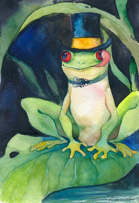 Frog With Flytie By ~hyliandragoncatty On Deviantart Frog Pictures