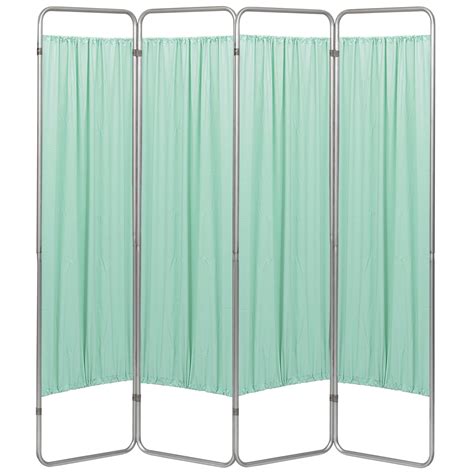 OmniMed 153094 Economy 4 Section Folding Privacy Screen Aluminum Frame