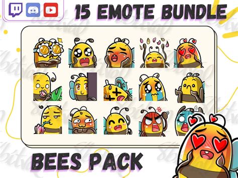 Bees Emotes For Twitch Discord Youtube Bees Or Spring Etsy