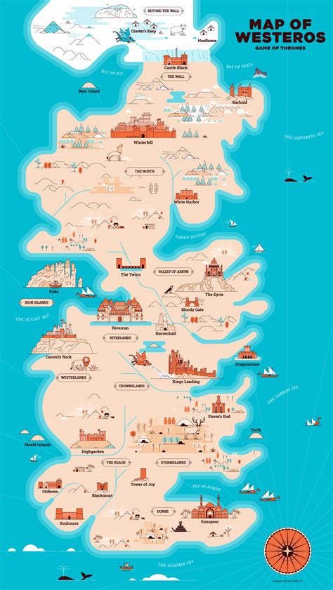 Game Of Thrones Map Illustration Behance