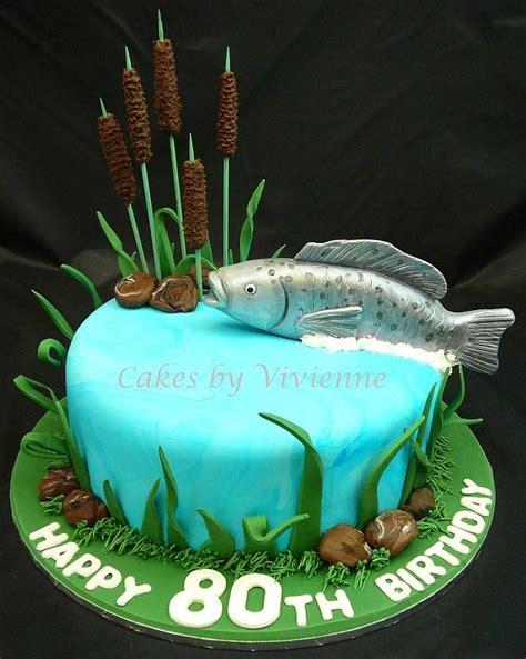 Fish Birthday Cakes 32 Great Picture Of Fishing Birthday Cakes