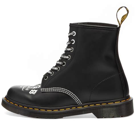dr martens 1460 cbgb 8 eye boot black milled smooth end ie