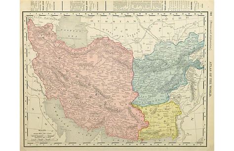 Middle east map (formerly the afghanistan, pakistan, and middle east map). Map of Persia & Afghanistan - 1895 - MAPSandART (With ...