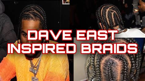 Dave East Inspired Cornrow Braids Mens Braiding Styles Youtube