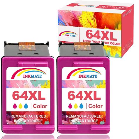 Inkmate Re Manufactured Ink Cartridge For 64xl For Hp N9j91an Hp Envy