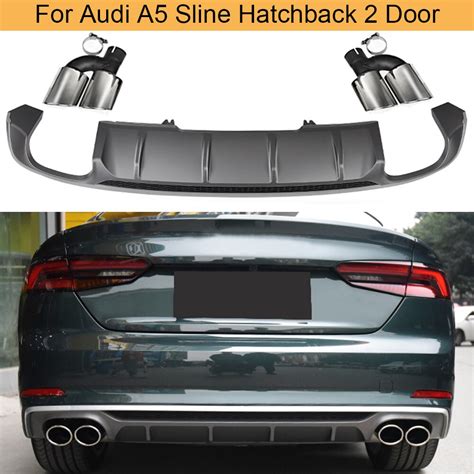 Car Rear Bumper Diffuser Lip Spoiler For Audi A5 Sline Hatchback 2 Door