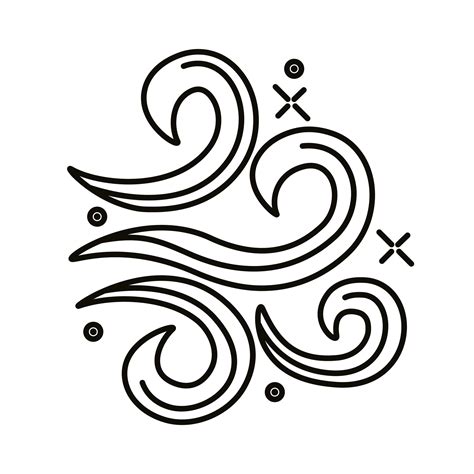 Wind Air Zodiac Symbol Line Style Icon 2516377 Vector Art At Vecteezy