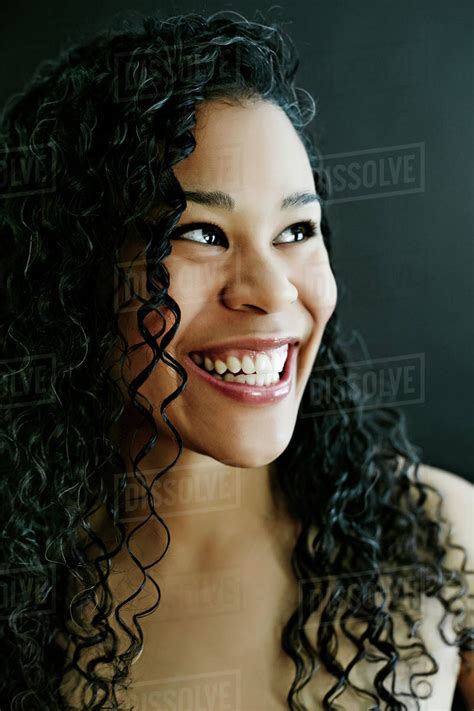 Nude Mixed Race Woman Smiling Stock Photo Dissolve