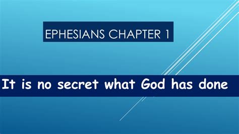 Ppt Ephesians Chapter 1 Powerpoint Presentation Free Download Id
