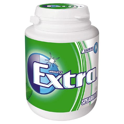 Extra Spearmint Chewing Gum Sugar Free Bottle 46 Piece 64g White 64g