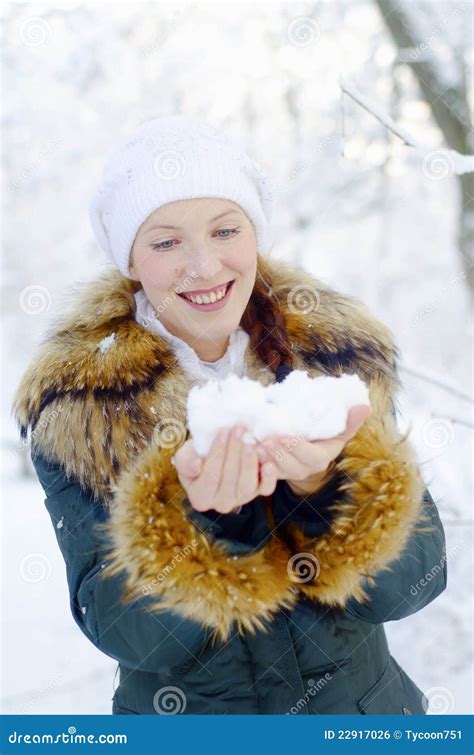 Woman With Snow Stock Photo Image Of Female Finnish 22917026